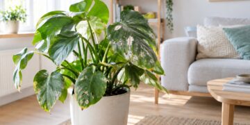 Sinais de que uma planta de interior está a receber sol a mais