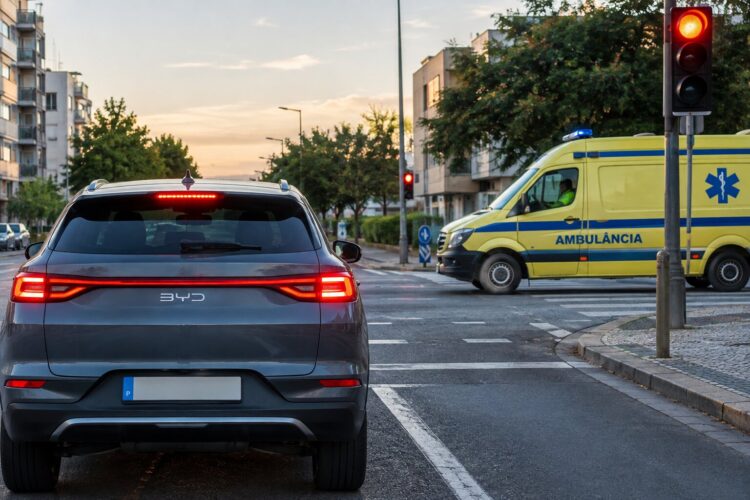 Não ceder passagem a uma ambulância também dá multa, mesmo com o sinal vermelho
