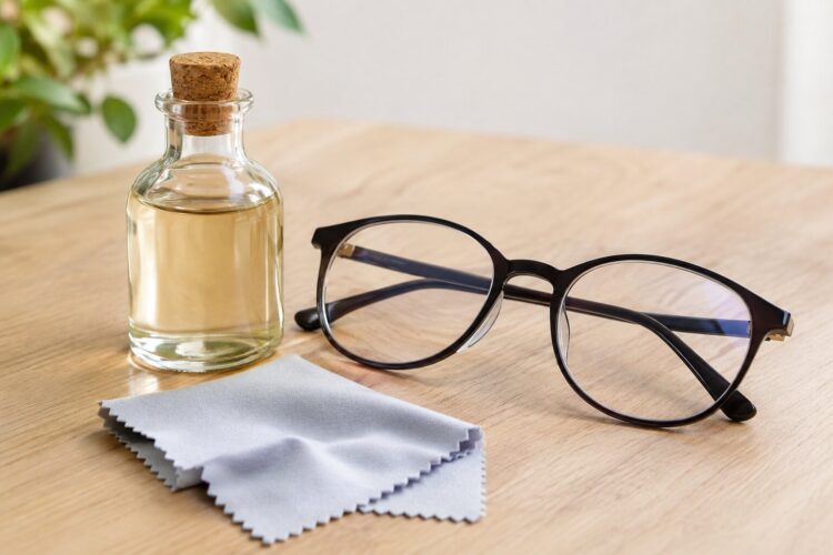 Vinagre diluído nos óculos: o método que evita riscar as lentes