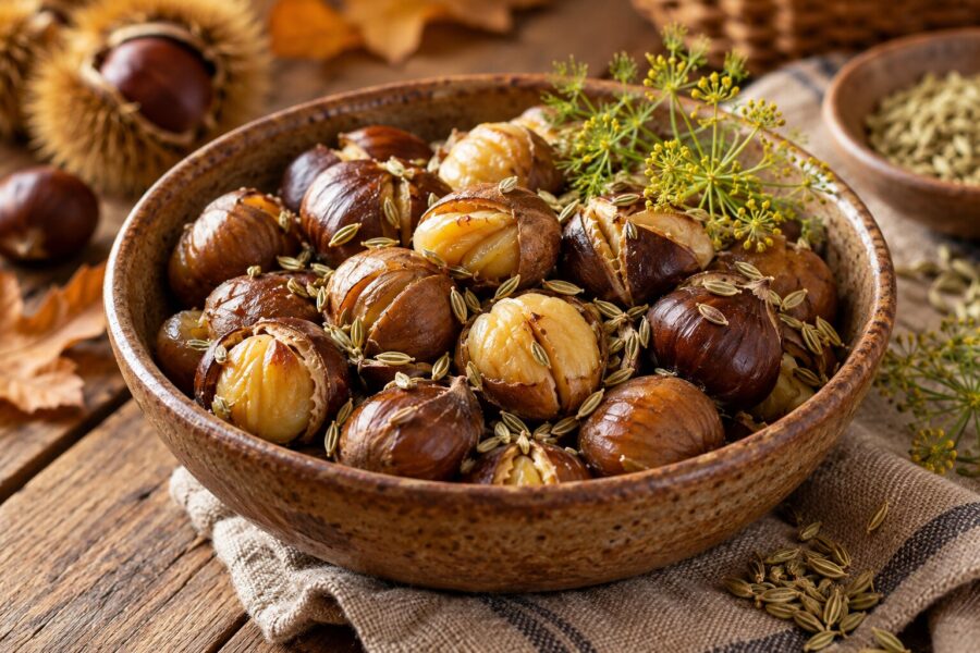 Castanhas cozidas com erva-doce: a receita antiga que perfuma a cozinha no outono