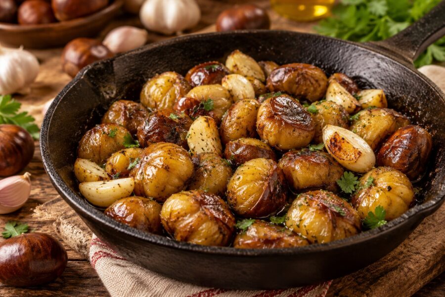Castanhas fritas com manteiga e alho: o que fazer às castanhas que sobraram