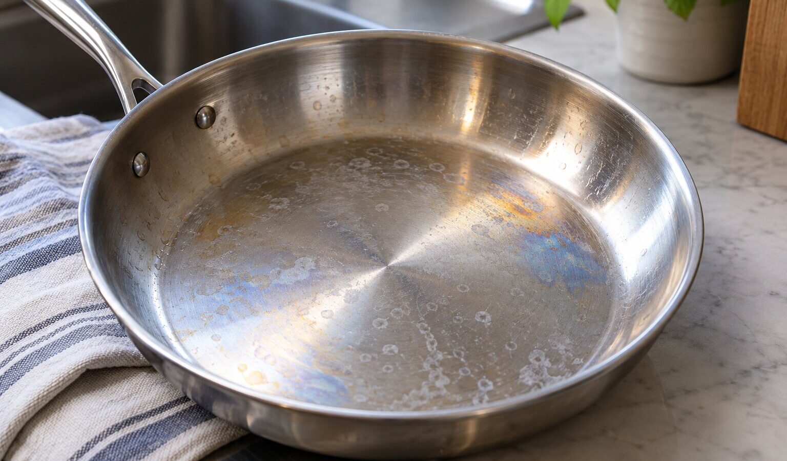 Manchas brancas e cor de arco-íris nos tachos de inox: o que são e como se tiram
