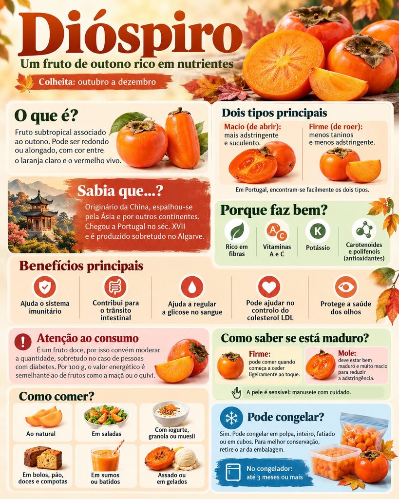 Dióspiros no outono: porque alguns "amarram" a boca e como saber quando estão prontos a comer