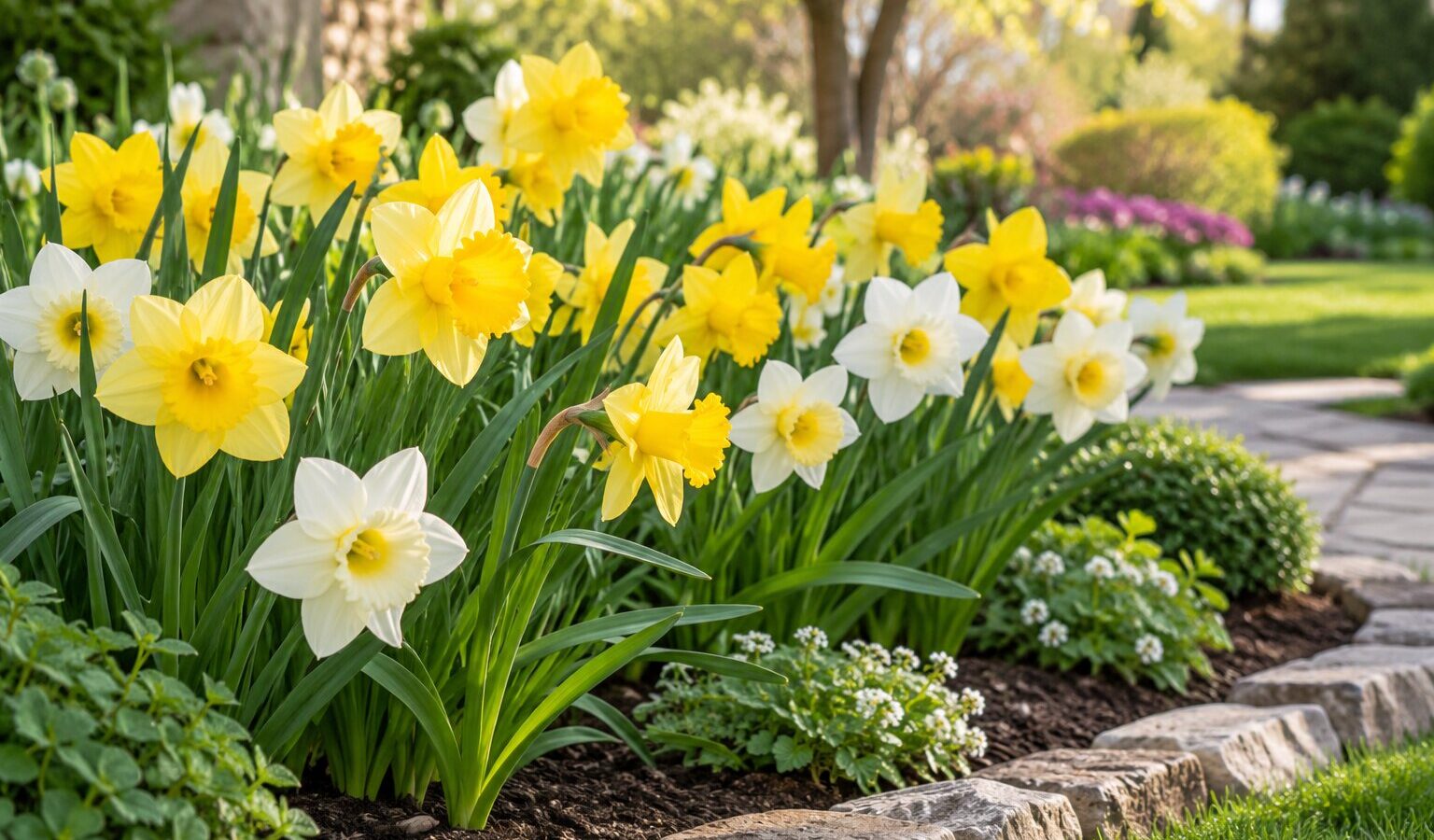 Narcisos: plantar os bolbos no outono e o cuidado que evita estragar as outras flores da jarra