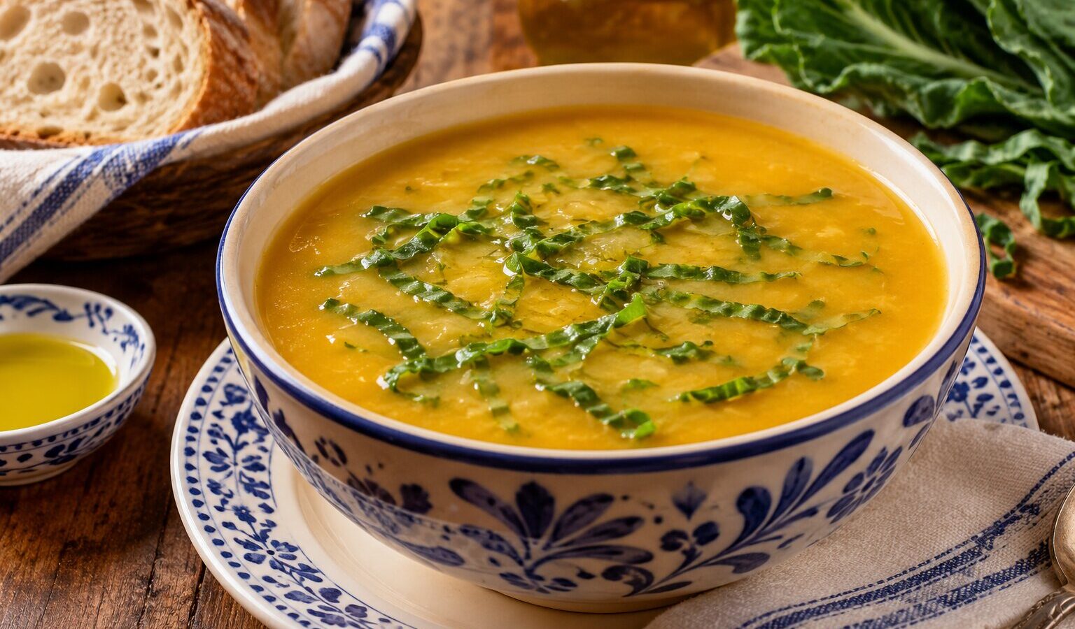 Sopa de legumes à portuguesa: a couve cortada fina que só entra depois de a sopa estar passada