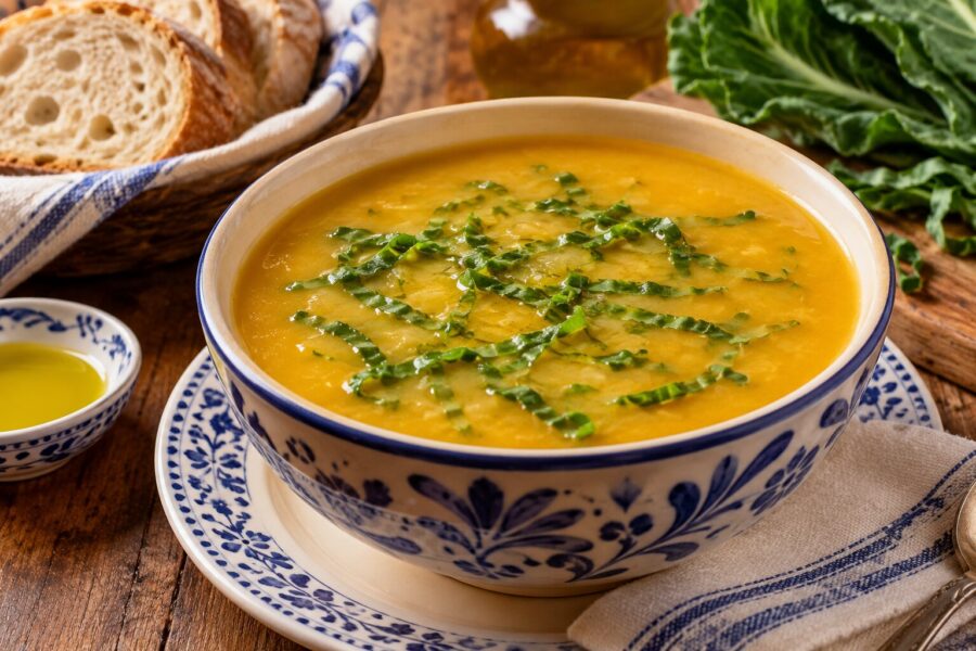 Sopa de legumes à portuguesa: a couve cortada fina que só entra depois de a sopa estar passada