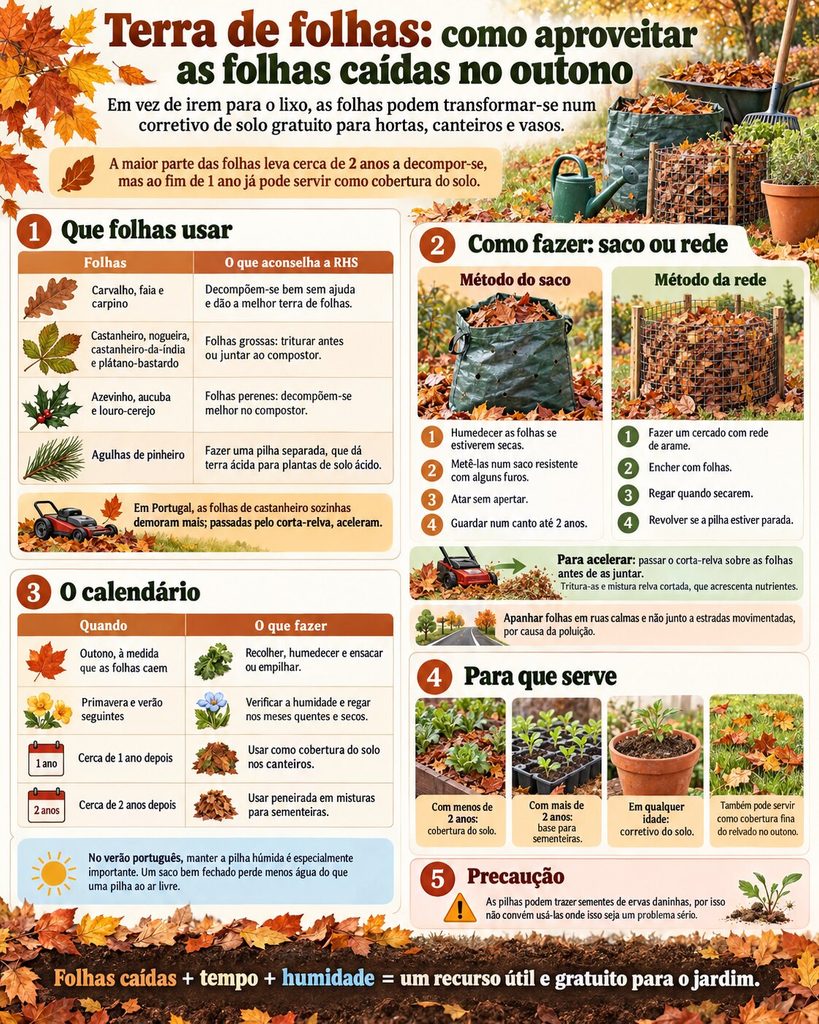 Folhas secas do outono: como fazer terra de folhas e porque demora cerca de dois anos
