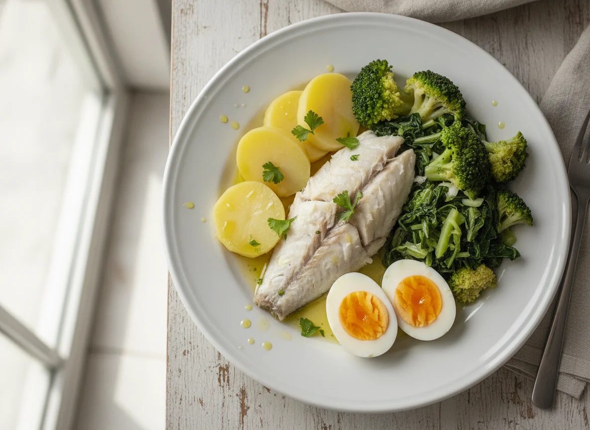 Pescada cozida com todos: as postas que entram na água só no fim para não se desfazerem